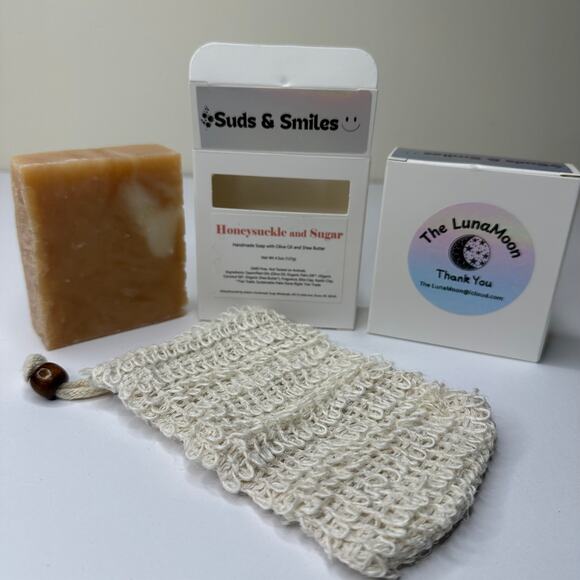 Honeysuckle and Sugar Handmade Natural Soap with Olive Oil and Shea Butter 4.5oz - Picture 1 of 6